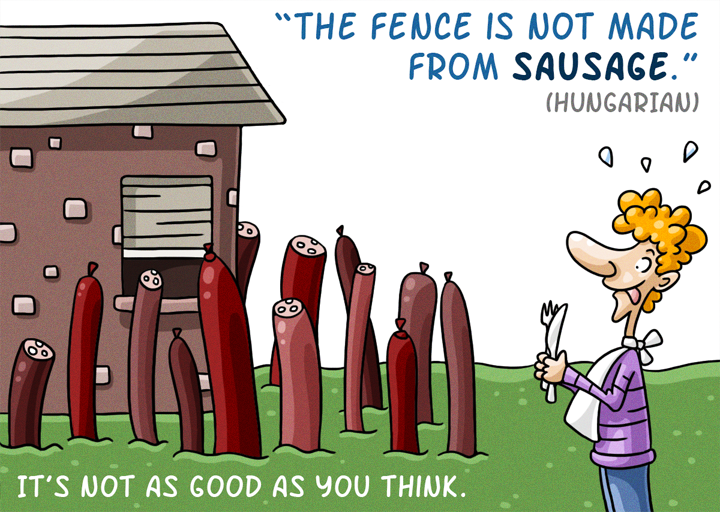 the fence is not made from sausage